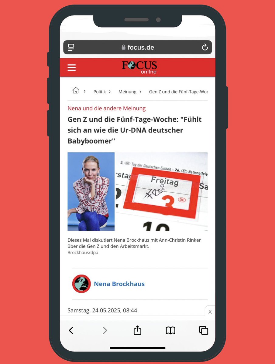 Es ist Wochenende! Zeit für meine Kolumne „Nena und die andere Meinung“!

focus.de/politik/meinun…