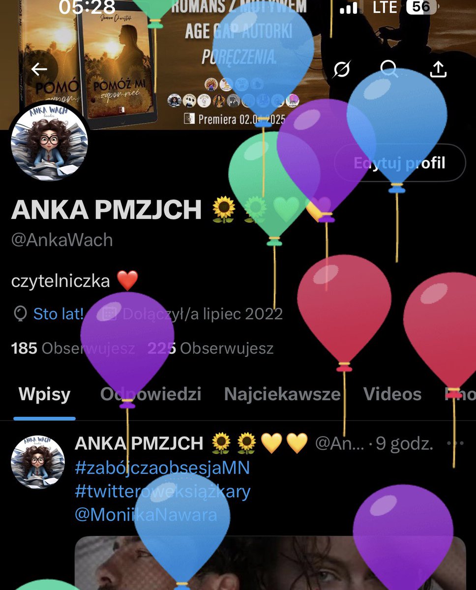 A ja mam dziś baloniki ♥️💜

#TwitteroweKsiazkary