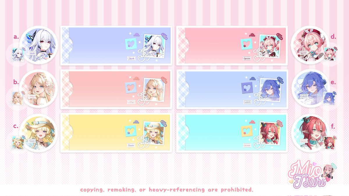 Miotsuri's tweet image. Help repost, please? Thank you! &amp;lt;3

Halooo, aku bawa 19 layout ready stock wuwa, hsr, dan gi yang bisa langsung ditake sekarang juga nih! Untuk harganya boleh cek di alt yaa. Mari jajan! 😼☝🏻

#zonauang #zonajajan