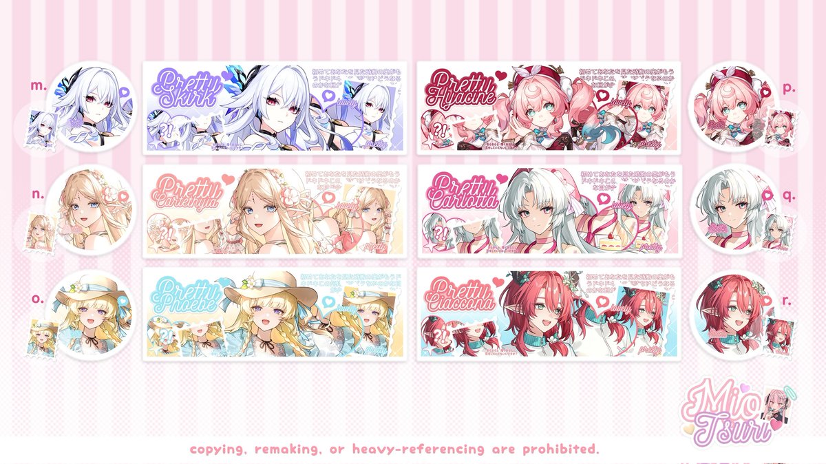 Miotsuri's tweet image. Help repost, please? Thank you! &amp;lt;3

Halooo, aku bawa 19 layout ready stock wuwa, hsr, dan gi yang bisa langsung ditake sekarang juga nih! Untuk harganya boleh cek di alt yaa. Mari jajan! 😼☝🏻

#zonauang #zonajajan