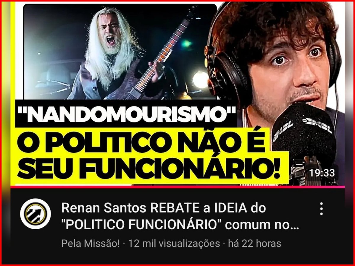 brenoapx's tweet photo. Renan Santos MBL falou que políticos não são funcionários de ninguém
Sabem o que significa?

O MBL no futuro fará acordos com PT, PSOL, PCdoB e usará a ideia do Renan para não serem cobrados

O MBL ajusta o discurso agora, porque sabem que é exatamente isso que vai acontecer logo https://t.co/Eze68Zw2YF