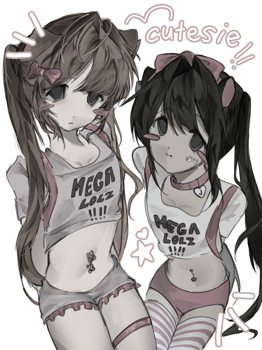entry for <a href="/cwtesie/">emi & prestine ♡</a> 's art contest!!!:3 theres 2 versions, saturated and desaturated(lacks a few accessories), if you want a version without the texts lmk:oo
#cutesieart