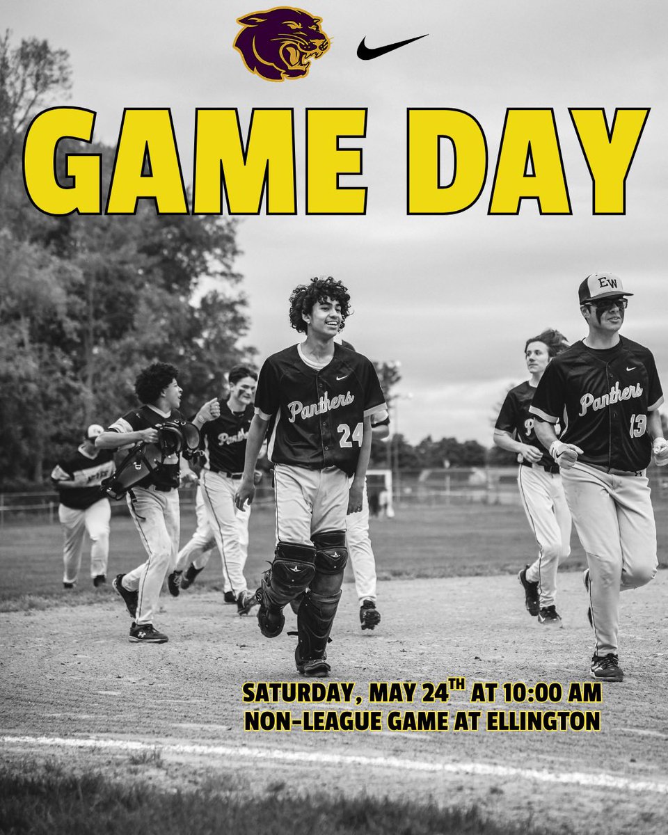 Panthers Baseball (@gopanthersbase) on Twitter photo ๐๐๐๐ ๐๐๐
The Panthers travel to Ellington for Game 18 of the season.
<a href="/EastWindsor_CT/">East Windsor(CT) HS Athletics</a> | <a href="/EbertBaseball/">Brendan Ebert, M.S.</a> ๐๐๐๐ ๐๐๐
The Panthers travel to Ellington for Game 18 of the season.
<a href="/EastWindsor_CT/">East Windsor(CT) HS Athletics</a> | <a href="/EbertBaseball/">Brendan Ebert, M.S.</a>