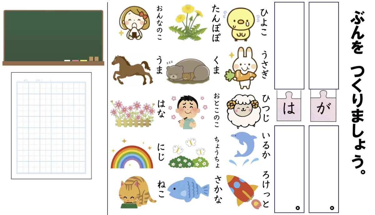 【１年国語コンテンツ『ぶんをつくろう』】 
✅主語・述語学習の入門に効果的
✅導入から文作りまで3時間分のコンテンツ
✅自分で編集できるPowerPoint

受け取り方法はこちら👇
1.アカウントをフォロー
2.この投稿に いいね❤️ 
3.この投稿を リポスト（RT） 
4.DMでメッセージ📩