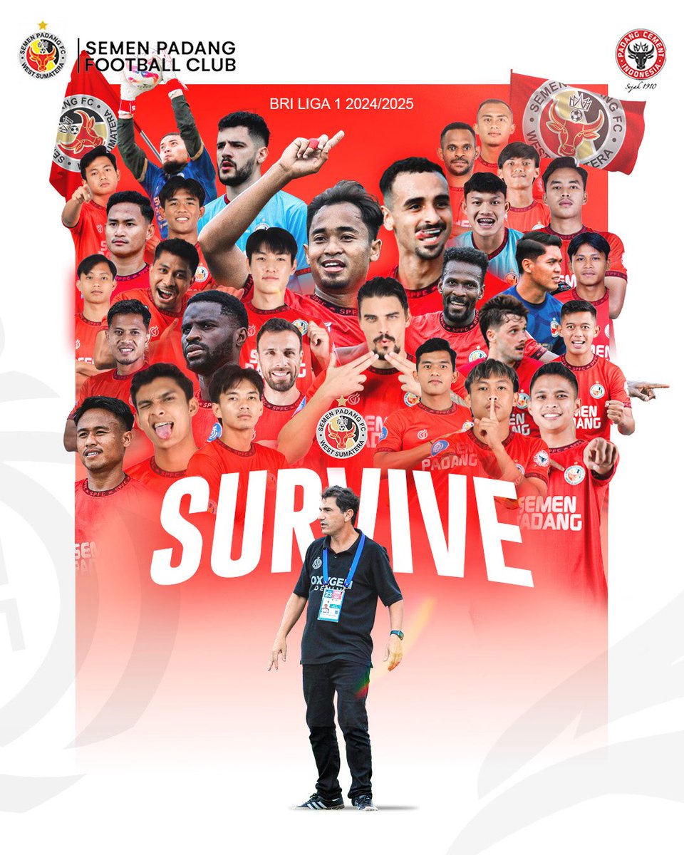 SemenpadangFCID's tweet photo. ALHAMDULILLAH KITA TETAP DI @liga1match 🤲

#semenpadangfc #kabausirah https://t.co/C39cYUFIYW