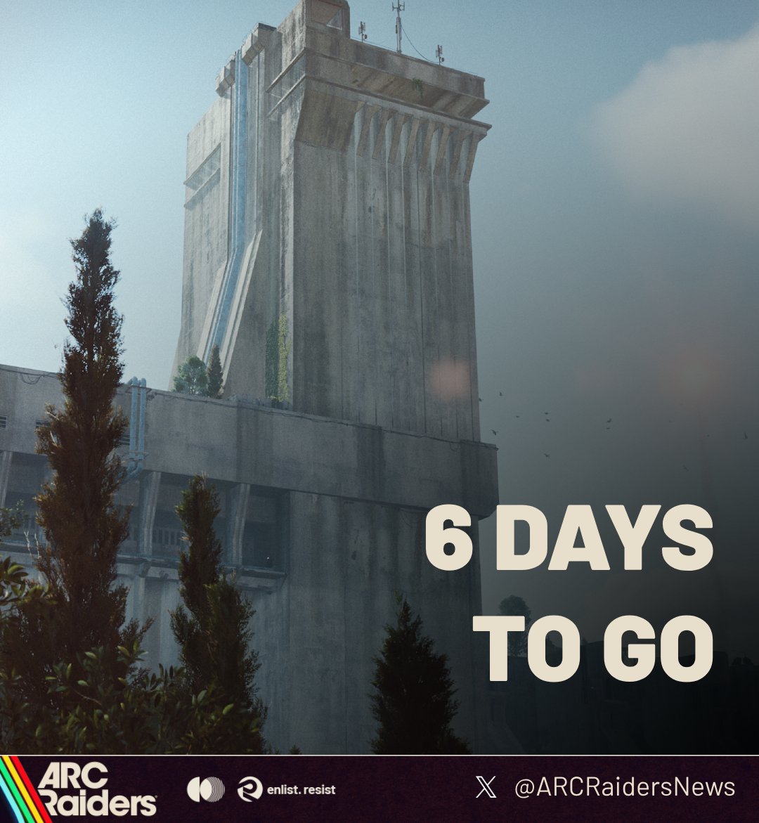 ARCRaidersNews's tweet photo. 6 days until ARC Raiders' mystery date https://t.co/UWq9X43lm6