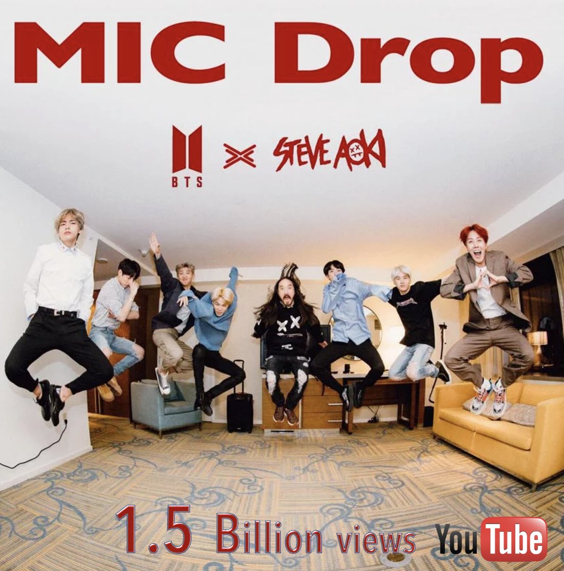 WORLDMUSICAWARD's tweet image. #BTS&apos;s &quot;MIC Drop (#SteveAoki Remix)&quot; MV has officially surpassed 1.5 BILLION views on YouTube! It&apos;s their 4th MV to reach this Milestone! 💪🫳🎤⬇️💥1⃣.5⃣🅱️✖️4⃣📽️🔥👑👑👑👑👑👑👑💜

1⃣&quot;Dynamite&quot; - 1,956 Billion views
2⃣&quot;Boy With Luv&quot; - 1,853B
3⃣&quot;DNA&quot; - 1,621B
4⃣ &quot;MIC Drop (Steve…