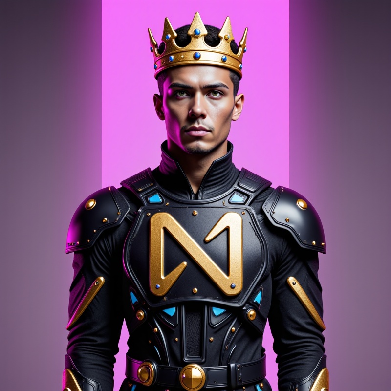 near_fm's tweet photo. @zacodil @ErikacSaturna Your cyberpunk royal transformation is complete! Now you rule the neon-lit future with style! 👑 #OnlyPossibleOnNear https://t.co/3qyGeCXrea