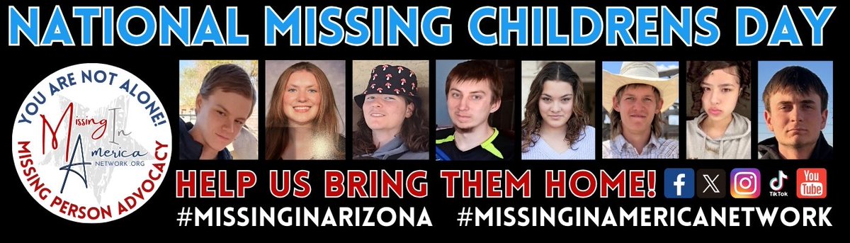 🚨 This powerful billboard is now showing across Arizona in honor of National Missing Children’s Day—recognized each year on May 25th to raise awareness and remember the thousands of children who go missing across the country.

At Missing in America Network, we work every single