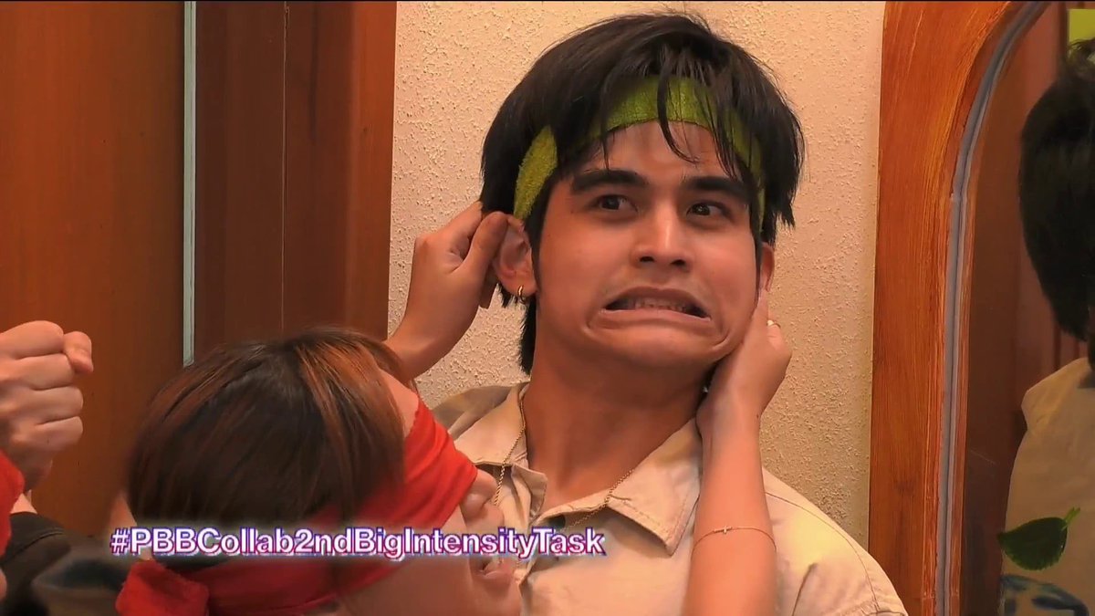 PBBabscbn's tweet photo. Over sa touch, Bianca? 🤣😭 

Bianca, nahanap si Will! Nakilala niya ito based sa facial features. 🤩👀

#PBBCollab2ndBigIntensityTask https://t.co/gut0kdEANa