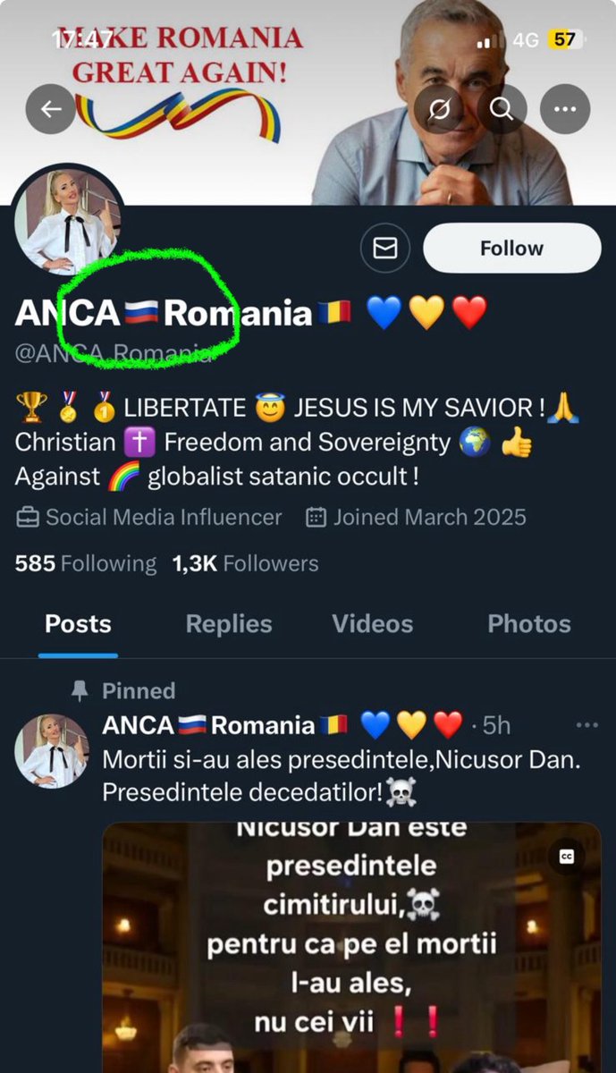 remtin5's tweet photo. @ANCA_Romania @ANCA_Romania where is your Russian flag 🤣? https://t.co/L96gqkW7YI