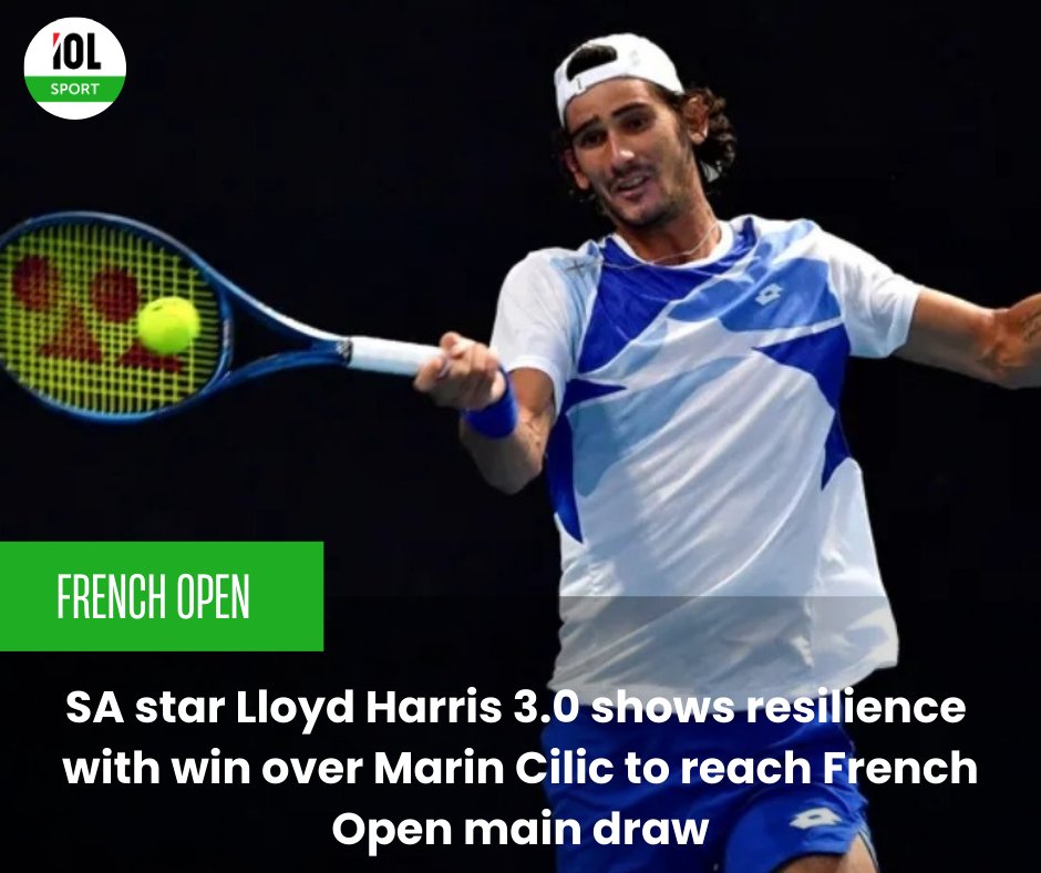 South Africa’s top-ranked player, Lloyd Harris, dispatched former world No 3 Marin Cilic 6-3 4-6 6-3 in the French Open qualifiers on Friday to move into the main draw.
#sport #tennis #LloydHarris #FrenchOpen #qualifiers #maindraw
Read on tinyurl.com/yvnfum7r
