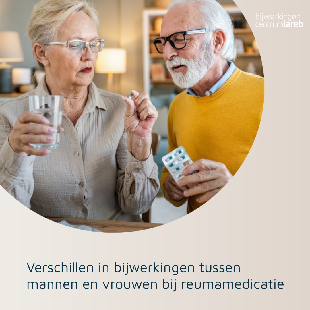 Wist je dat bijwerkingen van #reumamedicijnen kunnen verschillen tussen mannen en vrouwen? 

In ons onderzoek ervaarden vrouwen vaker en andere #bijwerkingen van etanercept en adalimumab. 

Lees de resultaten van ons onderzoek: lareb.nl/Knowledge/File… 

#DagvandeVrouwengezondheid