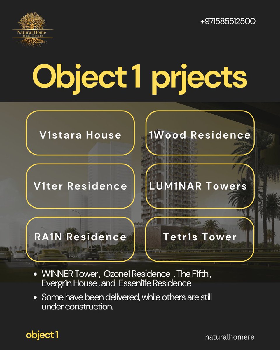 NATURALHOMERE's tweet image. “A well-established company with a strong presence across three countries.”
@object1.uae
#object1
#realestatetips
#uae🇦🇪
#ksa
#bahrain🇧🇭
#advice
#properties
#opportunities
#investmentproperty
#qatar🇶🇦
#appartemen