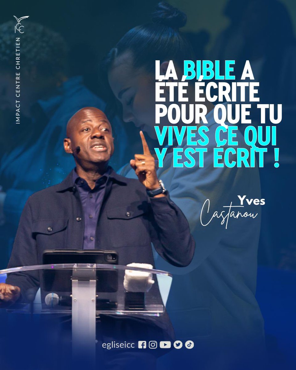 La Bible n’est pas seulement faite pour être lue… Elle est faite pour être vécue !☝️

Chaque parole, chaque promesse, chaque vérité a été écrite pour transformer ta vie.🚀

Message de l’Apôtre Yves Castanou
Retrouvez l’intégralité du message sur notre chaîne ICC TV !📲