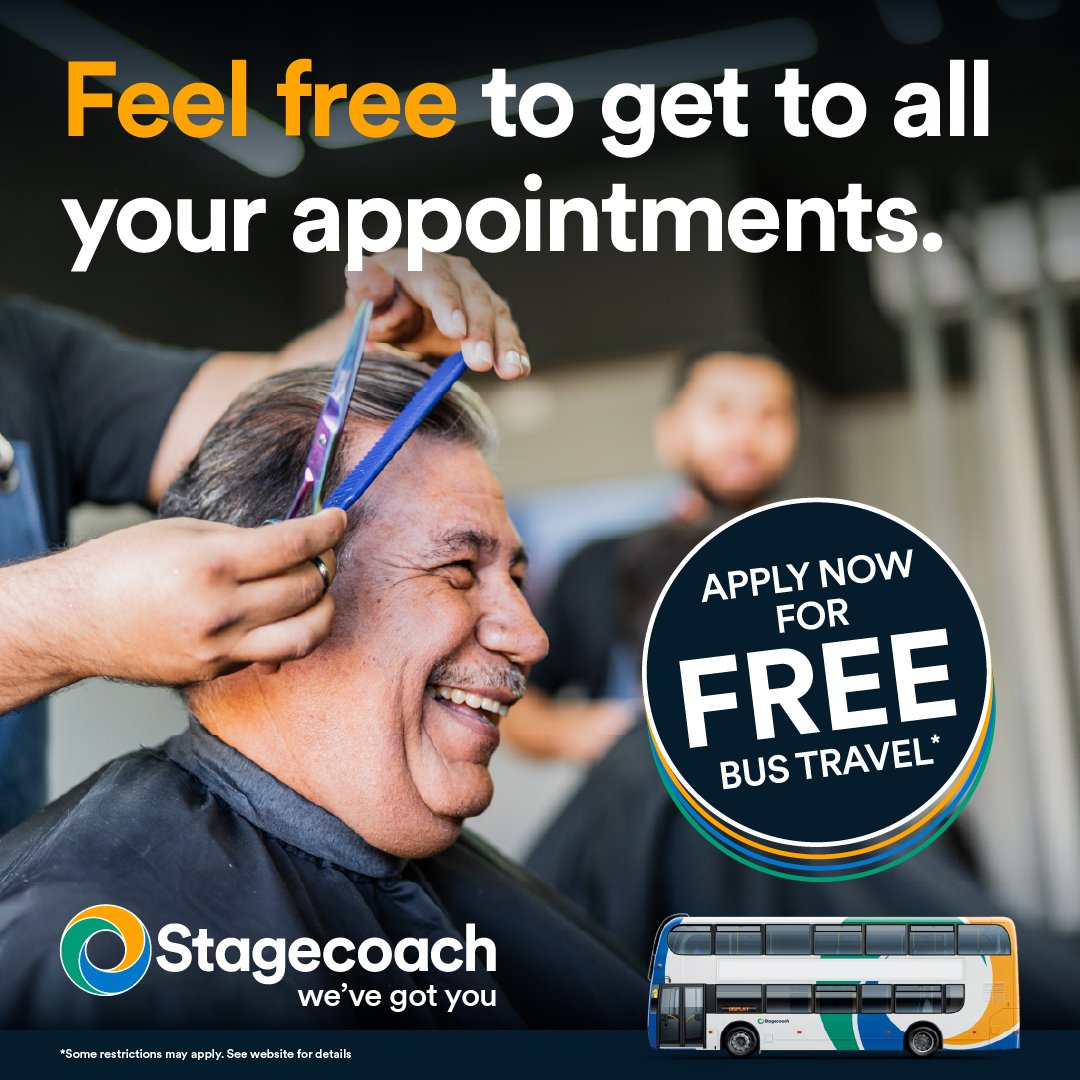 🚍 Feel free to head to your appointments – we’ve got you! With your over-60s NEC bus pass, enjoy unlimited travel and get to where you need to be, hassle-free.

👉 Find out more here! stge.co/3VJI0fV