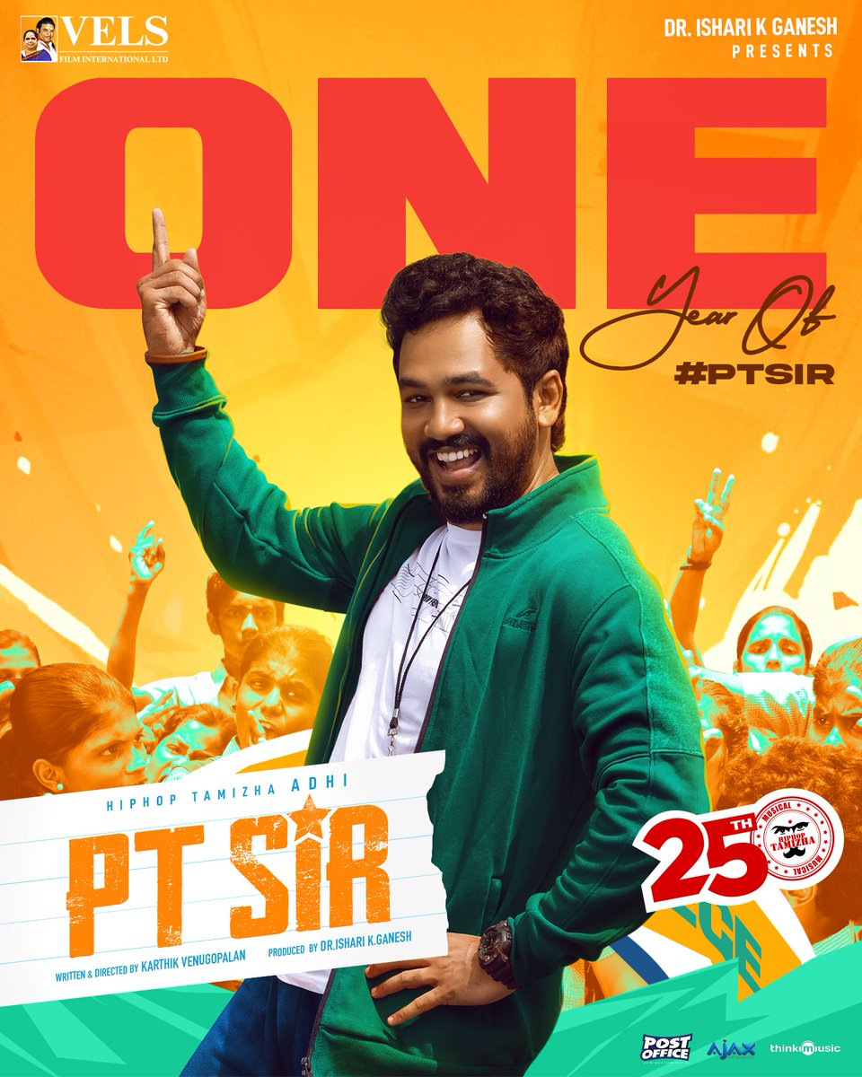 Vels Film International (@velsfilmintl) on Twitter photo It’s been a year… but the whistle still echoes🥳!
#PTSir celebrates 1 year of applause and love!❤️
Watch now on <a href="/PrimeVideoIN/">prime video IN</a>
▶️ primevideo.com/detail/PT-Sir/…
<a href="/hiphoptamizha/">Hiphop Tamizha</a>
Film by <a href="/karthikvenu10/">Karthik Venugopalan</a>
<a href="/VelsFilmIntl/">Vels Film International</a> <a href="/IshariKGanesh/">Dr Ishari K Ganesh</a> <a href="/kashmira_9/">Kashmiraofficial</a> <a href="/madheshmanickam/">madheshmanickam</a> <a href="/editor_prasanna/">Prasanna.G.K</a> It’s been a year… but the whistle still echoes🥳!
#PTSir celebrates 1 year of applause and love!❤️
Watch now on <a href="/PrimeVideoIN/">prime video IN</a>
▶️ primevideo.com/detail/PT-Sir/…
<a href="/hiphoptamizha/">Hiphop Tamizha</a>
Film by <a href="/karthikvenu10/">Karthik Venugopalan</a>
<a href="/VelsFilmIntl/">Vels Film International</a> <a href="/IshariKGanesh/">Dr Ishari K Ganesh</a> <a href="/kashmira_9/">Kashmiraofficial</a> <a href="/madheshmanickam/">madheshmanickam</a> <a href="/editor_prasanna/">Prasanna.G.K</a>