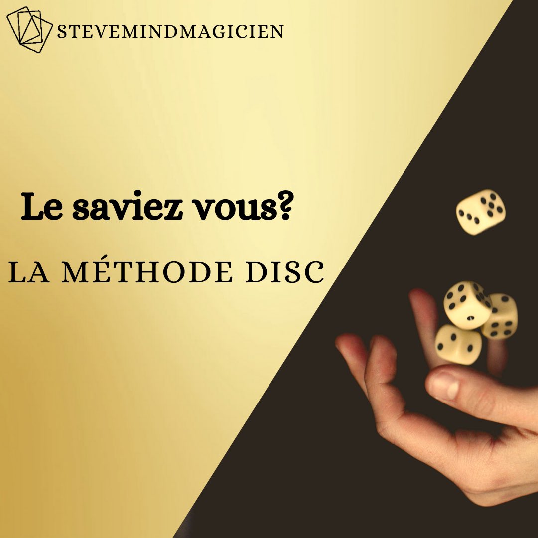 assistantweb's tweet image. La méthode DISC est un outil puissant d’analyse comportementale,
#MéthodeDISC #Comportement #DéveloppementPersonnel #Communication #Leadership #magicien #magie #www.stevemindmagicien.fr