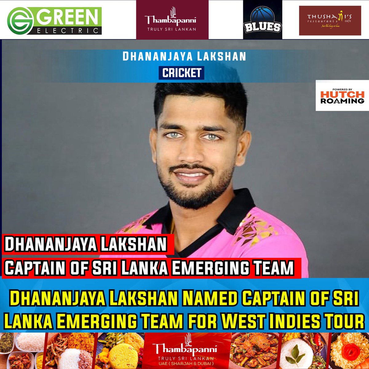 DanuskaAravinda's tweet photo. EXCLUSIVE 🚨
All-Rounder Dhananjaya Lakshan Named Captain of Sri Lanka Emerging Team for West Indies Tour
#sportspavilionlk #danushkaaravinda #SriLanka #Emergingteam #SLEvsWIE
More Details 👇
https://t.co/jas7Z2VF1n https://t.co/rxDiLu7glA