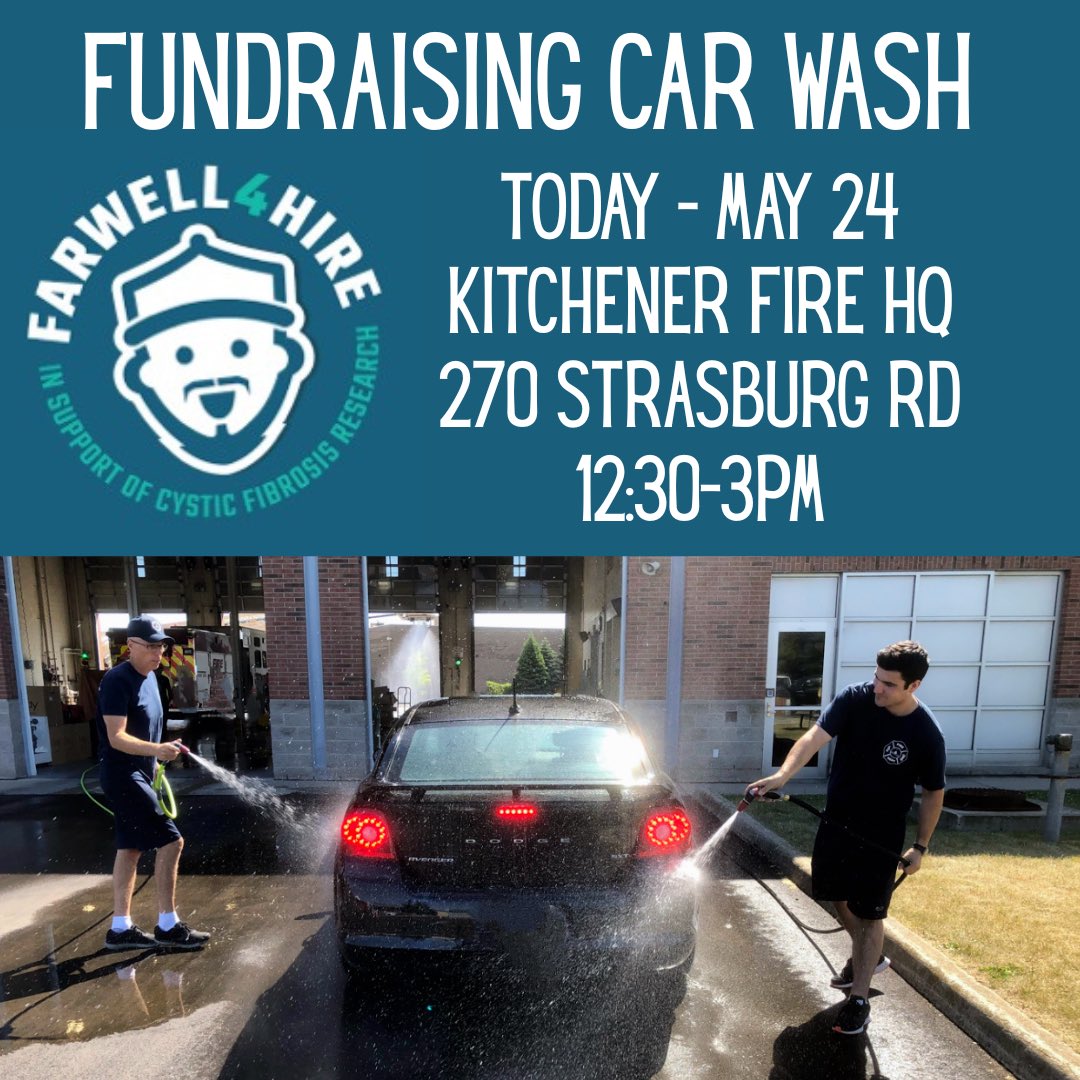 Support a great guy <a href="/farwell_WR/">Mike Farwell</a> &amp; Farwell4Hire to find the cure to Cystic Fibrosis. <a href="/KitchFire/">KPFFA</a> have a car wash at their HQ at 270 Strasburg Rd. today from 12:30-3pm. If you can’t make it, you can donate directly to #Farwell4Hire and get 50-50 tickets at farwell4hire.com