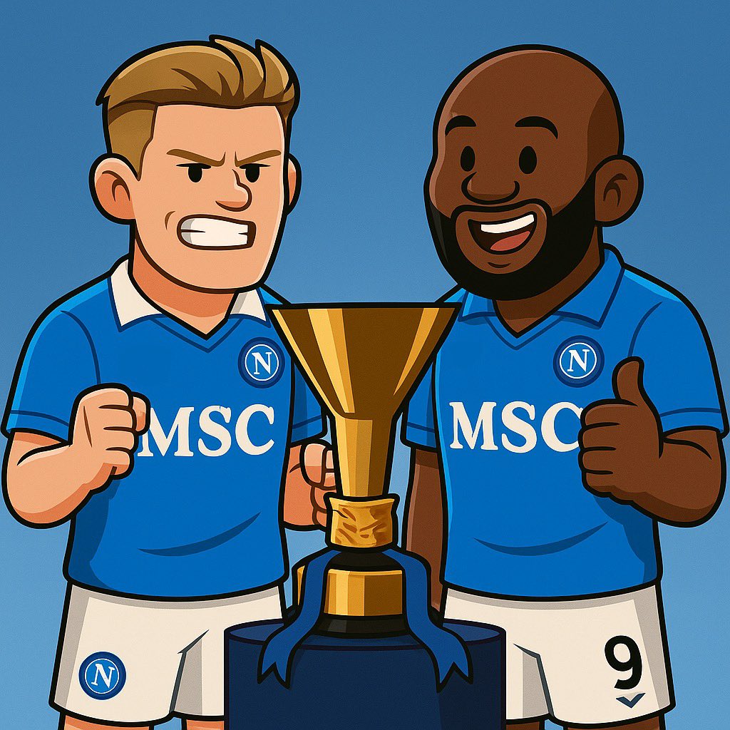 miniballrs's tweet photo. #Scotty and #Romelu delivering the goods for #NapoliScudetto #NapoliCampione #McTominay #Lukaku #miniBALLRS https://t.co/lq65DsIpKR