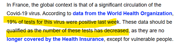 In France, 1 in 5 are testing positive for Covid, a number the article admits is an underestimate of unknown magnitude. There's also a new highly contagious variant ramping up. 

But, you know, whatever. 

bfmtv.com/sante/info-bfm…
