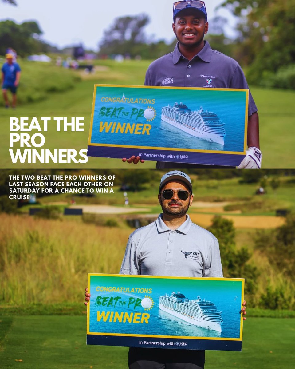 Sunshine_Tour's tweet image. It’s the #BeatThePro final today. 

Take a look at how our finalists qualified for the showdown today. 🆚

#WCTOC #WaterfallCity #Attacq #SunshineTour