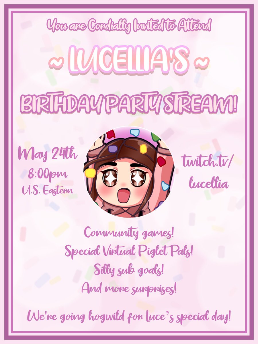 Forgot to post this but, birthday stream tonight at 8pm US EST!