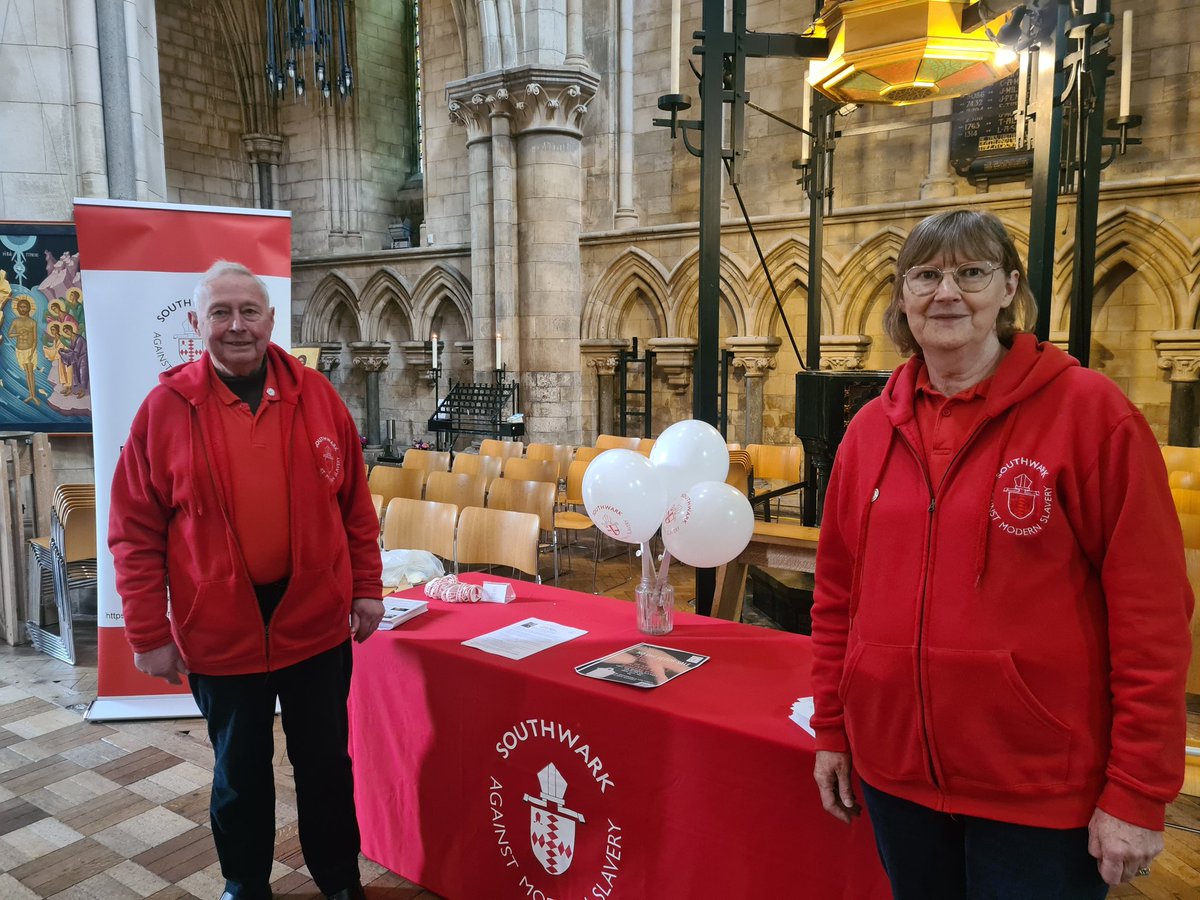 RASJF3's tweet image. Here we are at @Southwarkcathed telling people about slavery today in all of our communities. @theclewer