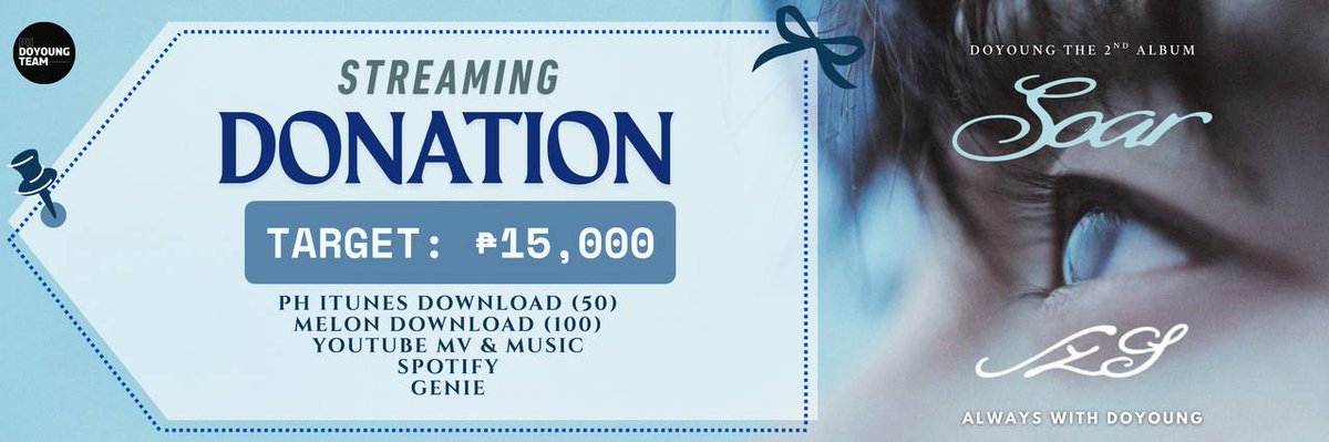 DoyoungTeamPH's tweet photo. 🪽DOYOUNG : The 2nd Album ‘SOAR’ Streaming Project🪽
A fundraising for Doyoung's upcoming 2nd Solo Album ‘SOAR’
Check further details & donate through the link:
https://t.co/Z8U2Wj8DpJ
#DOYOUNG_Soar
#DOYOUNG #도영 #ドヨン
#AlwaysWithDoyoung https://t.co/Wj5x1FNM0P