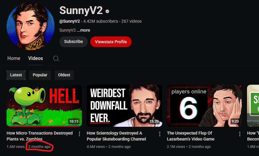 damn..... i've been a huge sunnyv2 fan ever since he made that transphobic kris tyson video. when will my goat return?