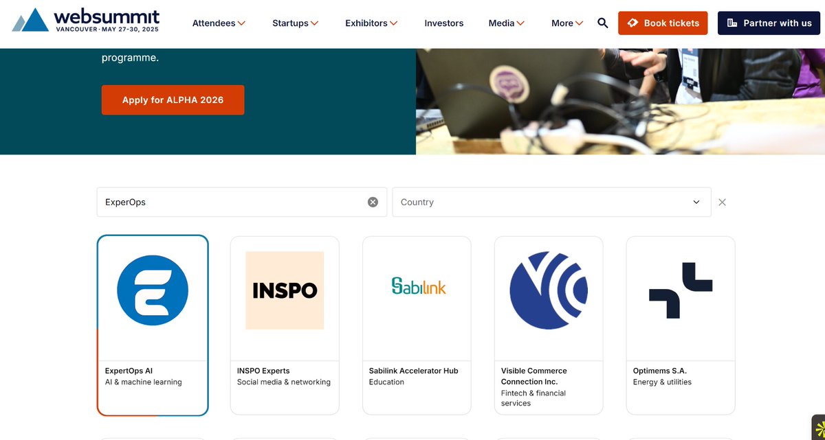 ExpertOpsAI's tweet image. We’re in! 🚀 ExpertOps AI is excited to exhibit at #WebSummitVancouver alongside some of the best in tech. If you’re around, come visit us at Booth No. A122 — let’s build the future together. See you there!

#WebSummit #TechInnovation #Startups #Networking #Vancouver