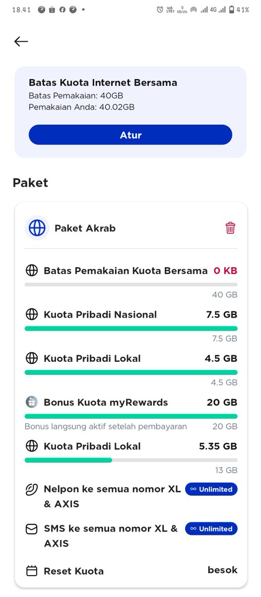 JasukePadang's tweet photo. @yunobubuu Ada yg mau join ga guys paket akrab XXL?
Harga 75k, trusted nyari temen. Nanti dapetnya kuota bersama 40gb ya + bonus reward 25gb. https://t.co/Ri0yoIsWTw