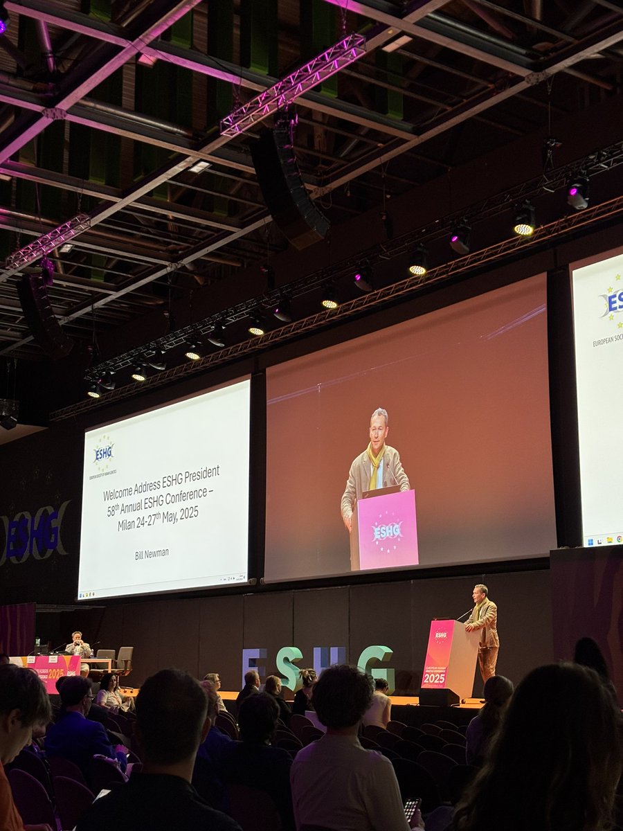 Kathryn McGurk (@kathrynmcgurk) on Twitter photo Manchester’s <a href="/GeneticBill/">Bill Newman</a> now doing the welcoming address as President of ESHG at #ESHG2025 in Milan <a href="/FBMH_UoM/">UoM Biology, Medicine and Health</a> Manchester’s <a href="/GeneticBill/">Bill Newman</a> now doing the welcoming address as President of ESHG at #ESHG2025 in Milan <a href="/FBMH_UoM/">UoM Biology, Medicine and Health</a>