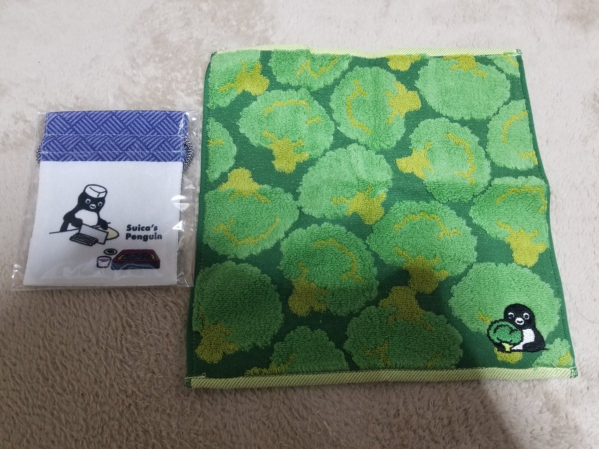 Suicaペンギンの蕎麦とブロッコリー