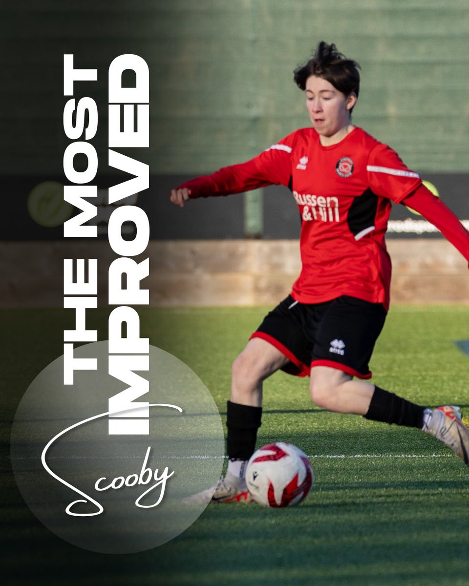 Congratulation to Scooby for receiving the Most Improved Player! 👏

What a tremendous second half of the season she had, scoring many goals, getting several POM awards; improved to be one of our key midfielders. ⭐️

📸 <a href="/vouttphoto/">Rick</a> 

#thenorfolkreds 🔴⚫️
#norfolkfootball