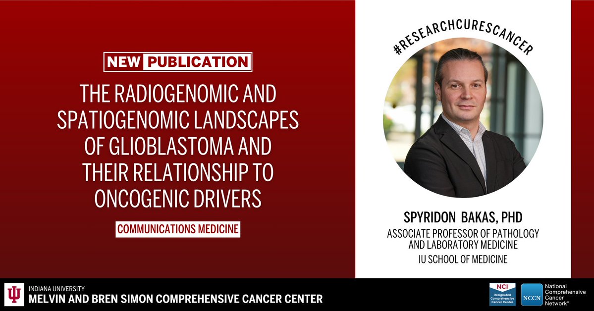 IU Simon Comprehensive Cancer Center (@iucancercenter) on Twitter photo Our very own Spyridon Bakas, PhD, and colleagues recently published a new article in Communications Medicine. Learn more: ow.ly/pHkq50VB8Bt. #ResearchCuresCancer #NCIcomprehensive <a href="/CommsMedicine/">Communications Medicine</a> Our very own Spyridon Bakas, PhD, and colleagues recently published a new article in Communications Medicine. Learn more: ow.ly/pHkq50VB8Bt. #ResearchCuresCancer #NCIcomprehensive <a href="/CommsMedicine/">Communications Medicine</a>