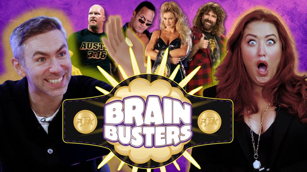 WrestleTalk (@wrestletalk_tv) on Twitter photo HOW MUCH DO YOU KNOW ABOUT THE #WWE ATTITUDE ERA? 💪
See if our contestants beat the ultimate WWE Attitude Era quiz in WrestleTalk's brand new gameshow, Brain Busters! 🧠 youtu.be/-enImK-fjf4
Host - <a href="/SoCalValerie/">$oCalVal</a>
Contestants - <a href="/OliDavis/">Oli Davis</a> <a href="/SatNextTo/">🇨🇩 𝚜𝚊𝚌𝚛𝚎𝚍 𝚊𝚗𝚌𝚒𝚎𝚗𝚝 𝚝𝚎𝚡𝚝 📜☯️</a> <a href="/NinaSamuels123/">Nina Samuels ニナ・サミュエル</a> HOW MUCH DO YOU KNOW ABOUT THE #WWE ATTITUDE ERA? 💪
See if our contestants beat the ultimate WWE Attitude Era quiz in WrestleTalk's brand new gameshow, Brain Busters! 🧠 youtu.be/-enImK-fjf4
Host - <a href="/SoCalValerie/">$oCalVal</a>
Contestants - <a href="/OliDavis/">Oli Davis</a> <a href="/SatNextTo/">🇨🇩 𝚜𝚊𝚌𝚛𝚎𝚍 𝚊𝚗𝚌𝚒𝚎𝚗𝚝 𝚝𝚎𝚡𝚝 📜☯️</a> <a href="/NinaSamuels123/">Nina Samuels ニナ・サミュエル</a>