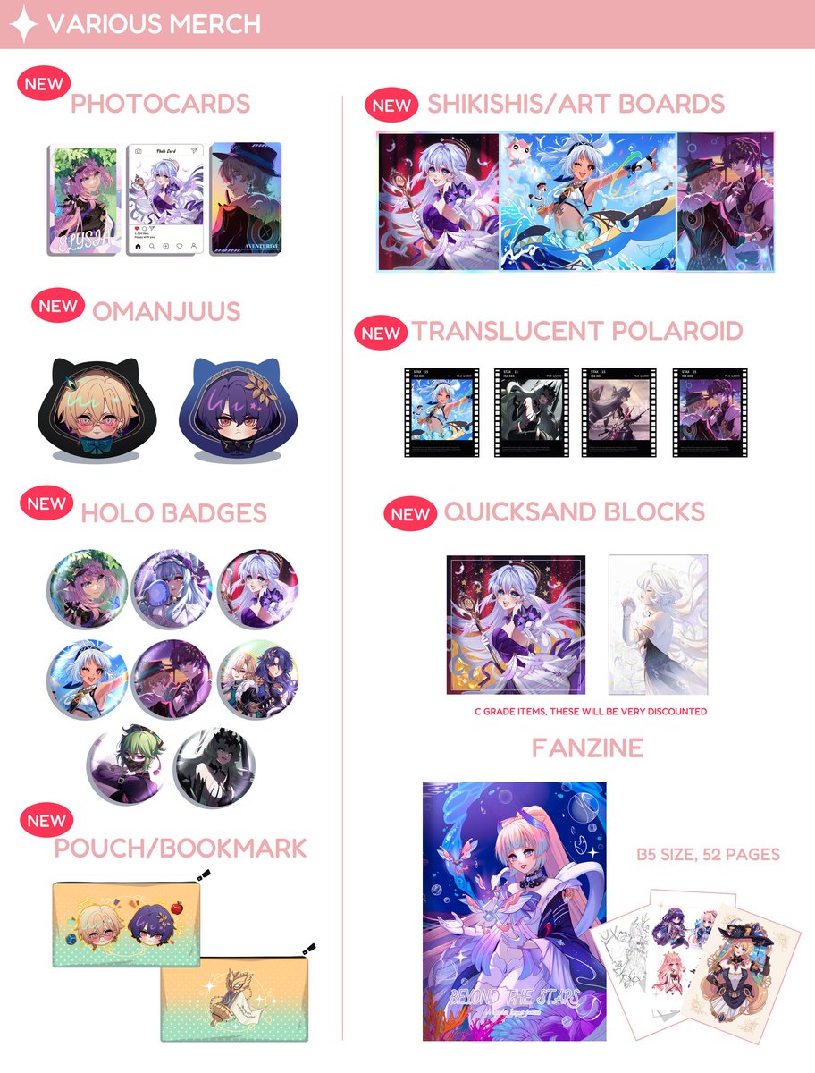 Mewgicalgurlart's tweet image. ✨️ DOKOMI 2025 catalogue and reservations ✨️ 

DM haven&apos;t been working for a while, so you might have to contact me through other platforms 💀 

Find our booth in 1b31 (Halle 1) 

#ArtistsofDokomi2025