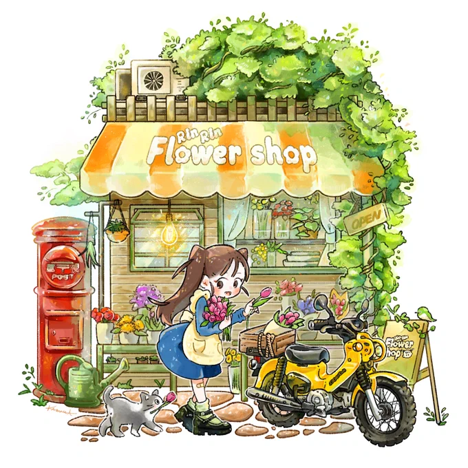 春のお花屋さん#クロスカブ 