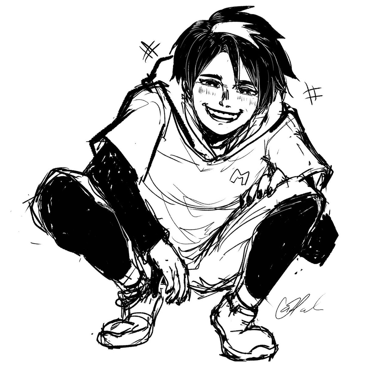 Hi, I'm opening commission RM10 for a b&amp;w sketch. Anyone interested can come dm me ;3 sila rt gais untuk support🙏

Example macam ni, but of course, I'll serve you a neater ver.