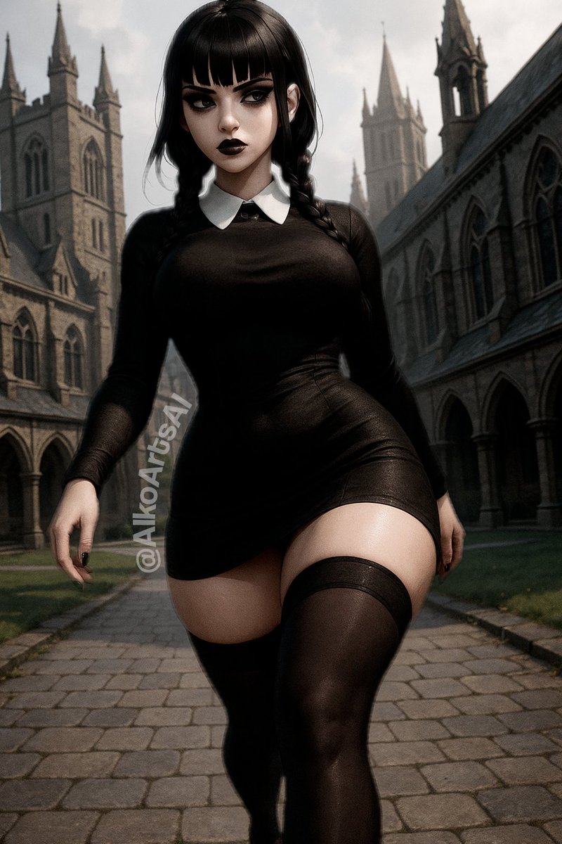 AIkoArtsAI's tweet photo. Happy #WorldGothDay 
#WGD #wednesdayaddams #NSFW #AIart #AIArtistCommunity #nsfwtwt https://t.co/2guNB1oKPk