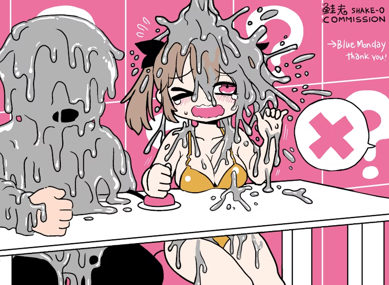 先日skeb納品しました!

Blue Mondayさん(@AoiGetsuyoubi)からのリクエストで、クイズに不正解で上から灰色の泥をかぶるツインテールちゃんです!
再びありがとうございました!

#skeb #messy

https://t.co/8JT3eQoJW7 