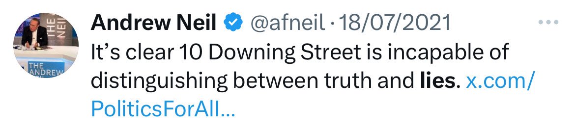 Larry the Cat (@number10cat) on Twitter photo <a href="/afneil/">Andrew Neil</a> You sort of have though Andrew; you literally tweeted that Johnson's administration was incapable of distinguishing between truth and lies: <a href="/afneil/">Andrew Neil</a> You sort of have though Andrew; you literally tweeted that Johnson's administration was incapable of distinguishing between truth and lies: