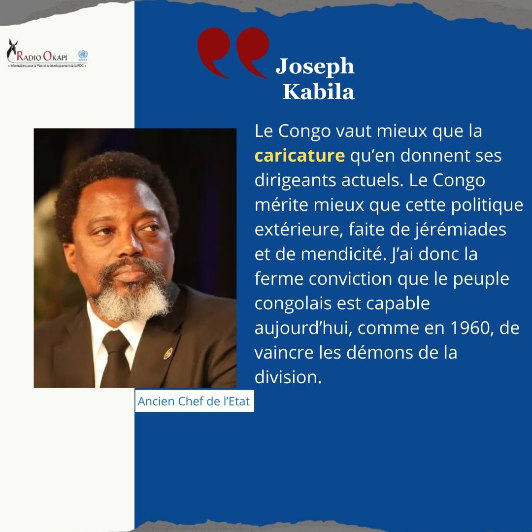 "Le Congo vaux mieux que la caricature qu'en donnents ses dirigeants actuels. Le Congo mérite mieux que cette politique extérieure, faite de jérémiades et de mendicité "