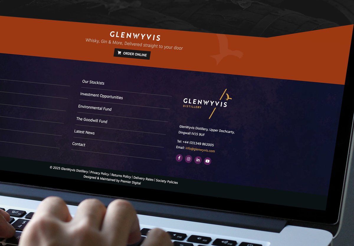PremDigitalWeb's tweet image. Just launched: the fresh new website for GlenWyvis Distillery! A modern redesign that blends tradition with bold branding. #WebDesign #WebDesigner #Highlands #Branding #ScottishWhisky #Distillery #Whisky 👉glenwyvis.com