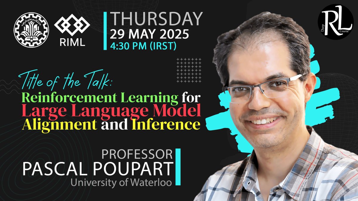 DeepRLCourse's tweet photo. This week, we have the honor of hosting Pascal Poupart as our guest speaker. https://t.co/5LnPgOE5Q5