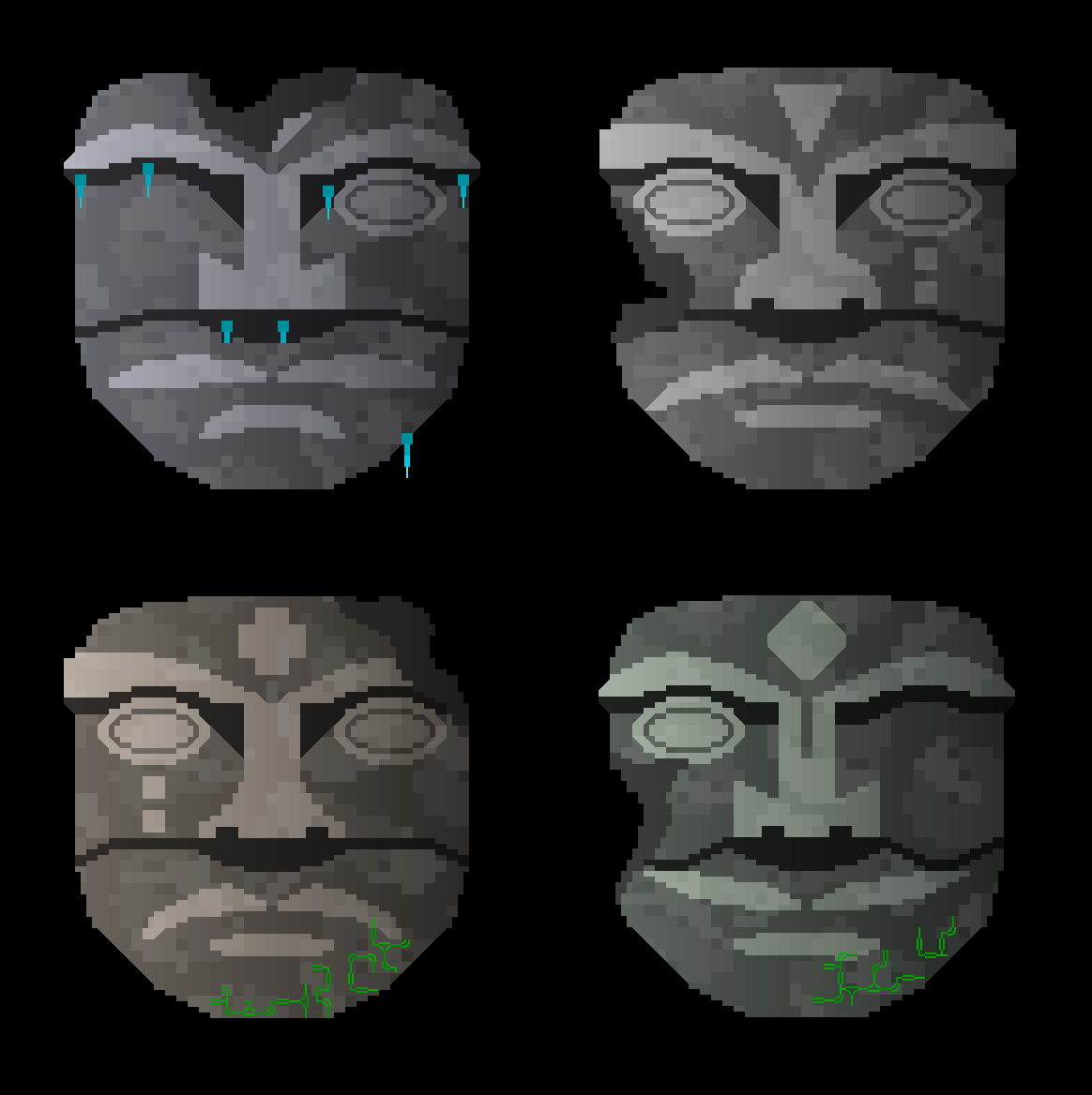 Generating Olmec-style stone heads!

#gamedev #indiedev #roguelike #pixelart #screenshotsaturday