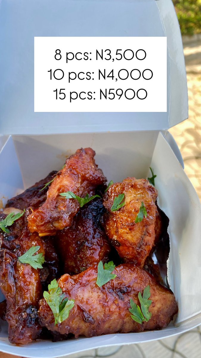 yum_chops's tweet photo. AVAILABLE TODAY 

Wings (8) : N3500
Regular burger: N2500
Large burger: N3000
Regular hotdog: N1500
Chili cheese hotdog: N2500
Combo pack: N6400

📍KADUNA https://t.co/1YDnhqtxyA