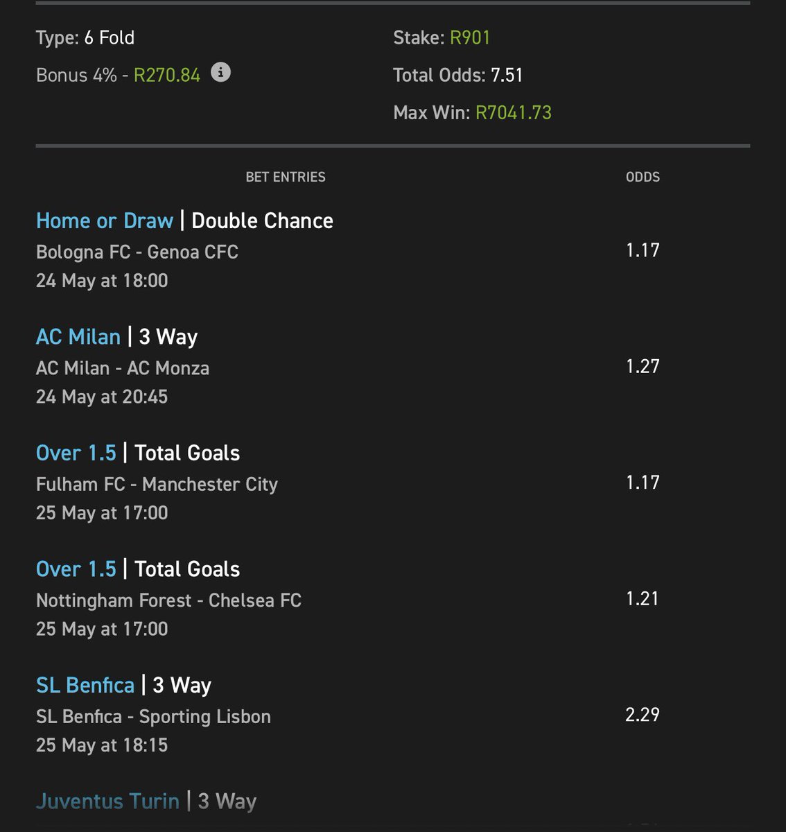 HOPE (@hopethesniper) on Twitter photo EASYBET🔥ANOTHER MAIN TICKET FOR THIS WEEKEND✅
⚡️7.51 ODDS
🧾 BETCODE : 03-239049
⏳ KICK-OFF @ 18:00
🔗BETSLIP LINK : easybet.co.za/sports?bookedB…
🪂Not yet on <a href="/Easybet_SA/">Easybet South Africa</a>? Kindly use the promo link & promo code below to join & GET a R50 sign up bonus 💛
🍯Promo Code : HOPE50 EASYBET🔥ANOTHER MAIN TICKET FOR THIS WEEKEND✅
⚡️7.51 ODDS
🧾 BETCODE : 03-239049
⏳ KICK-OFF @ 18:00
🔗BETSLIP LINK : easybet.co.za/sports?bookedB…
🪂Not yet on <a href="/Easybet_SA/">Easybet South Africa</a>? Kindly use the promo link & promo code below to join & GET a R50 sign up bonus 💛
🍯Promo Code : HOPE50